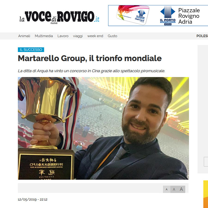 Martarello Group, il trionfo mondiale
